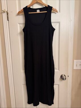 Black Sleeveless Maxi Tank Dress - Sleek Everyday Staple